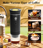 Black Portable Espresso Machine & Coffee-Maker Combo