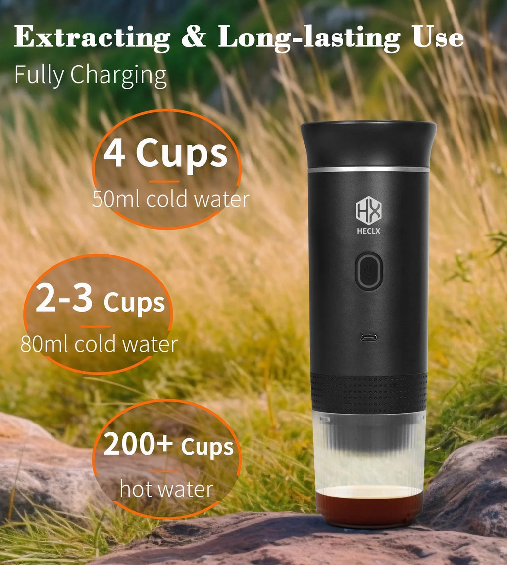Black Portable Espresso Machine & Coffee-Maker Combo
