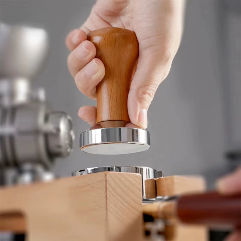 Coffee Barista Espresso Flat Tamper Base, Press Mat, Dosing Ring, Coffee Basket, Portafilter Holder, 58Mm, 53Mm, 51Mm
