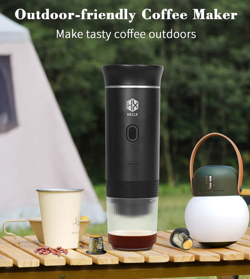 Black Portable Espresso Machine & Coffee-Maker Combo