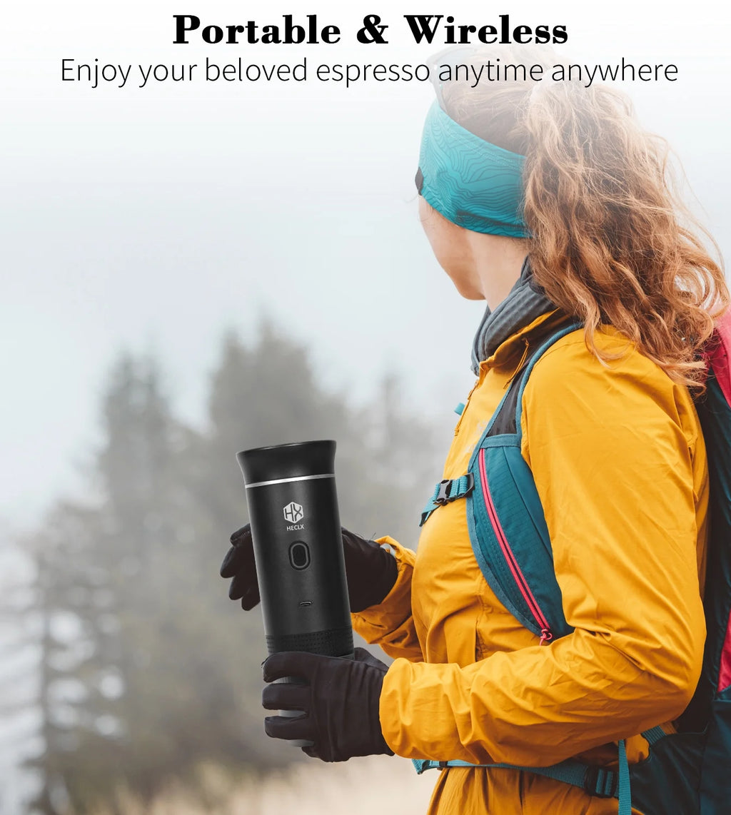 Black Portable Espresso Machine & Coffee-Maker Combo